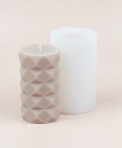 patterned pillar silicone candle mould