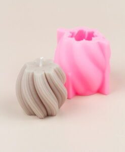 small swirl silicone candle mould