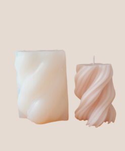 twisted pillar silicone candle mould